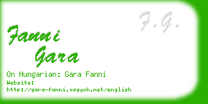 fanni gara business card